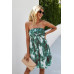 Tie Dye Knot Shirred Short Tube Dress