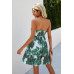 Tie Dye Knot Shirred Short Tube Dress