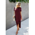 Scoop Neck Short Sleeve Side Split Dress
