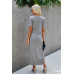 Scoop Neck Short Sleeve Side Split Dress