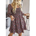 Square Neck Solid Lace Up Cocktail Dress