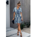 Animal Drawstring Waist Shirt Dress