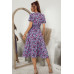 Bohemian Floral V Neck High Waist Midi Dress