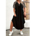 Plus Size Strip Sleeveless Loose Fit Full Dress