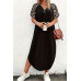 Plus Size Strip Sleeveless Loose Fit Full Dress