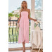Off Shoulder Solid Tube Jacquard Waist Dress