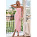 Off Shoulder Solid Tube Jacquard Waist Dress