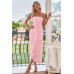 Off Shoulder Solid Tube Jacquard Waist Dress