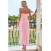 Off Shoulder Solid Tube Jacquard Waist Dress