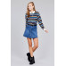 Ladies fashion plus size long sleeve multi striped dty brushed shirts