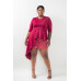 Plus Size Asymmetrical Plume Blouse