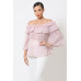 Polka Dot Sheer Off Shoulder Top