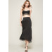A Solid Woven Midi Skirt