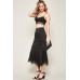 A Solid Woven Midi Skirt