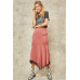 A Solid Woven Midi Skirt