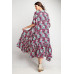 Rayon Challis Ruffle Bottom Maxi Open Kimono