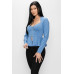 Long Sleeve Ruffle Zip-up Jacket