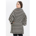 Striped, Cardigan With Kimono Style Sleeves