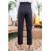 Ruffle High Waist Belt Side Pocket Front Zipper Solid Pants