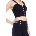 Sweetheart Button Down Crop Top