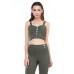 Sweetheart Button Down Crop Top