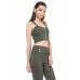 Sweetheart Button Down Crop Top