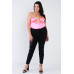 Plus Size Silk Chain Spaghetti Strap High Thong Center Cut Out Bodysuit