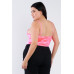 Plus Size Silk Chain Spaghetti Strap High Thong Center Cut Out Bodysuit