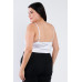 Plus Size Silk Chain Spaghetti Strap High Thong Center Cut Out Bodysuit