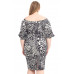 Plus Size  Animal Print Crepe Stretch Bodycon Dress