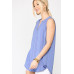 Sleeveless Lace Trim Tunic Top With Scoop Hem