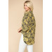 Animal Print Button Down Lapel Collar Shirt With Chest Pocket