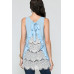 Sleeveless Back Lace Ruffle Detail Tank Top