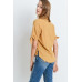 Short Sleeve Button Up Top With Tie Sleeve