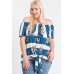 Off Shoulder Ruffled Front Tie Top