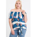Off Shoulder Ruffled Front Tie Top