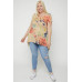 Multi-colored Watercolor Flower Print Tunic