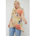 Multi-colored Watercolor Flower Print Tunic