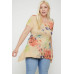 Multi-colored Watercolor Flower Print Tunic