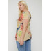 Multi-colored Watercolor Flower Print Tunic