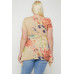Multi-colored Watercolor Flower Print Tunic