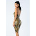 Zebra Print Tube Romper With Front O Ring Zipper Detail