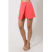 Double Layer Detailed Fashion Shorts With Gold Buckle On The Side