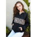Contrast Leopard Print Front Zipper Up Kangaroo Pocket Windbreaker Hoodie