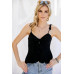 Cutout Detail Ruched Twist Bow Sweetheart Neckline Smocked Back Ribbon Tie Spaghetti Strap Cami Top