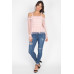 Sheer Mesh Open Shoulder Top