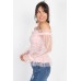 Sheer Mesh Open Shoulder Top
