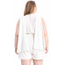 Shimmer Fabric Draped Open Sleeve Romper