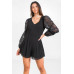 V Neckline Solid Romper