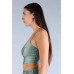 Sexy Spaghetti Strap Darted Under Bust Crop Top